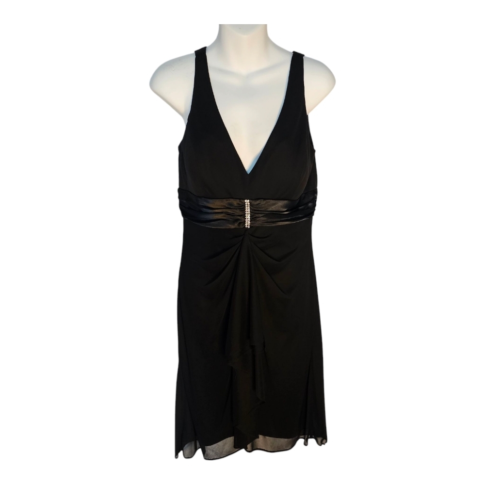 Elegant Black Sleeveless Dress Size 8